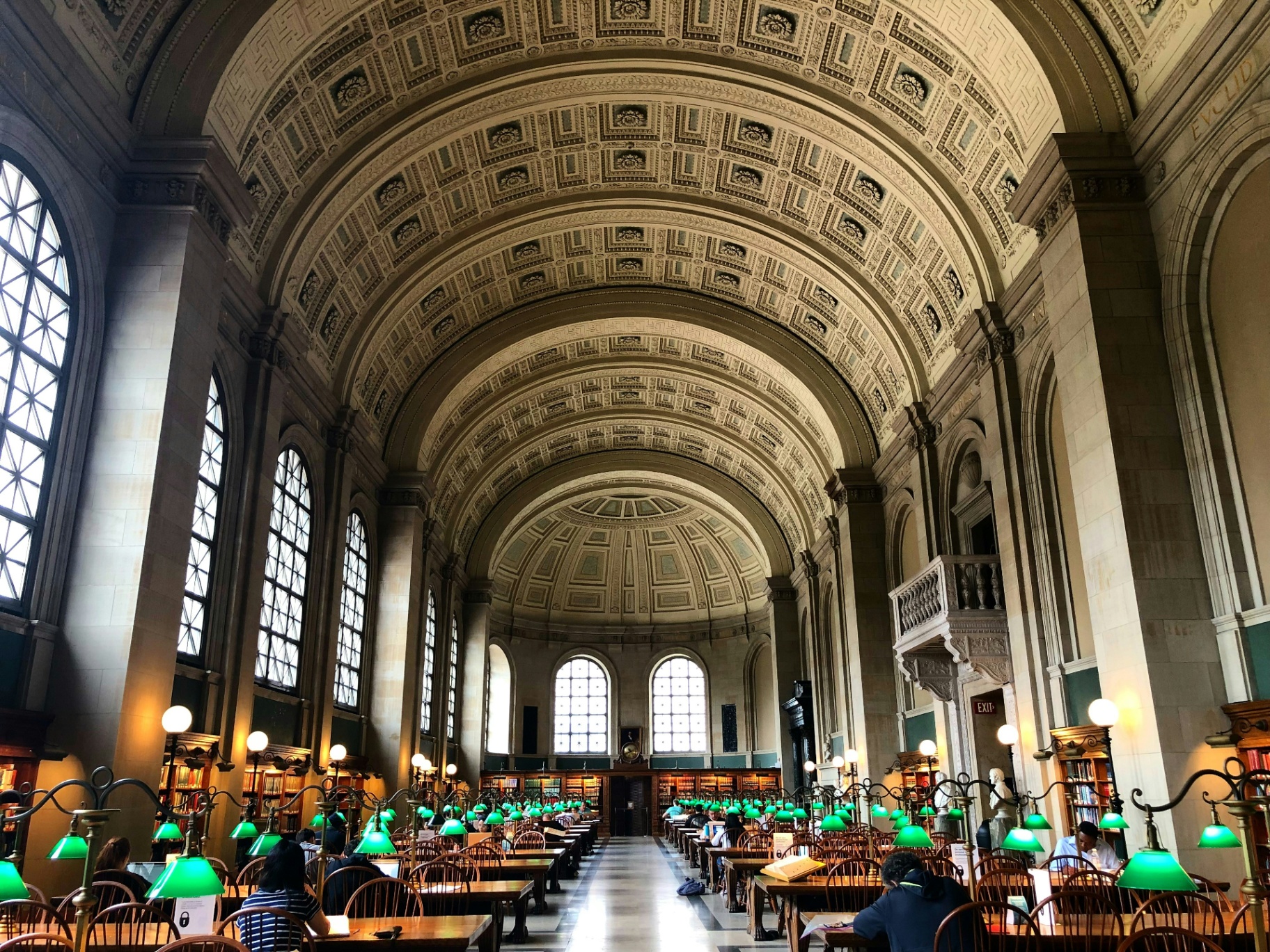 Bates Hall reading room at the Boston Public Library