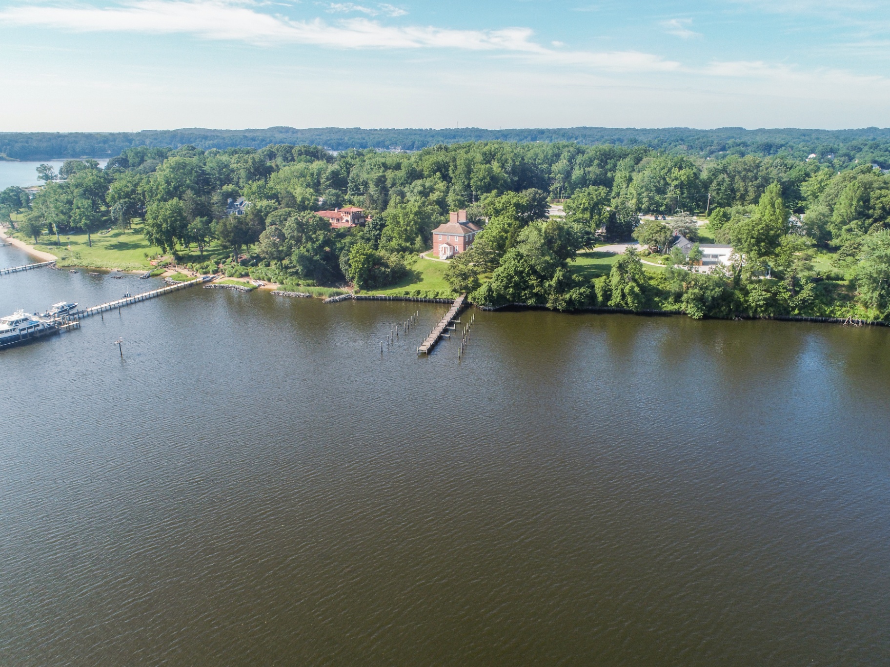 Aerial view of Historic London Town & Gardens on the South River