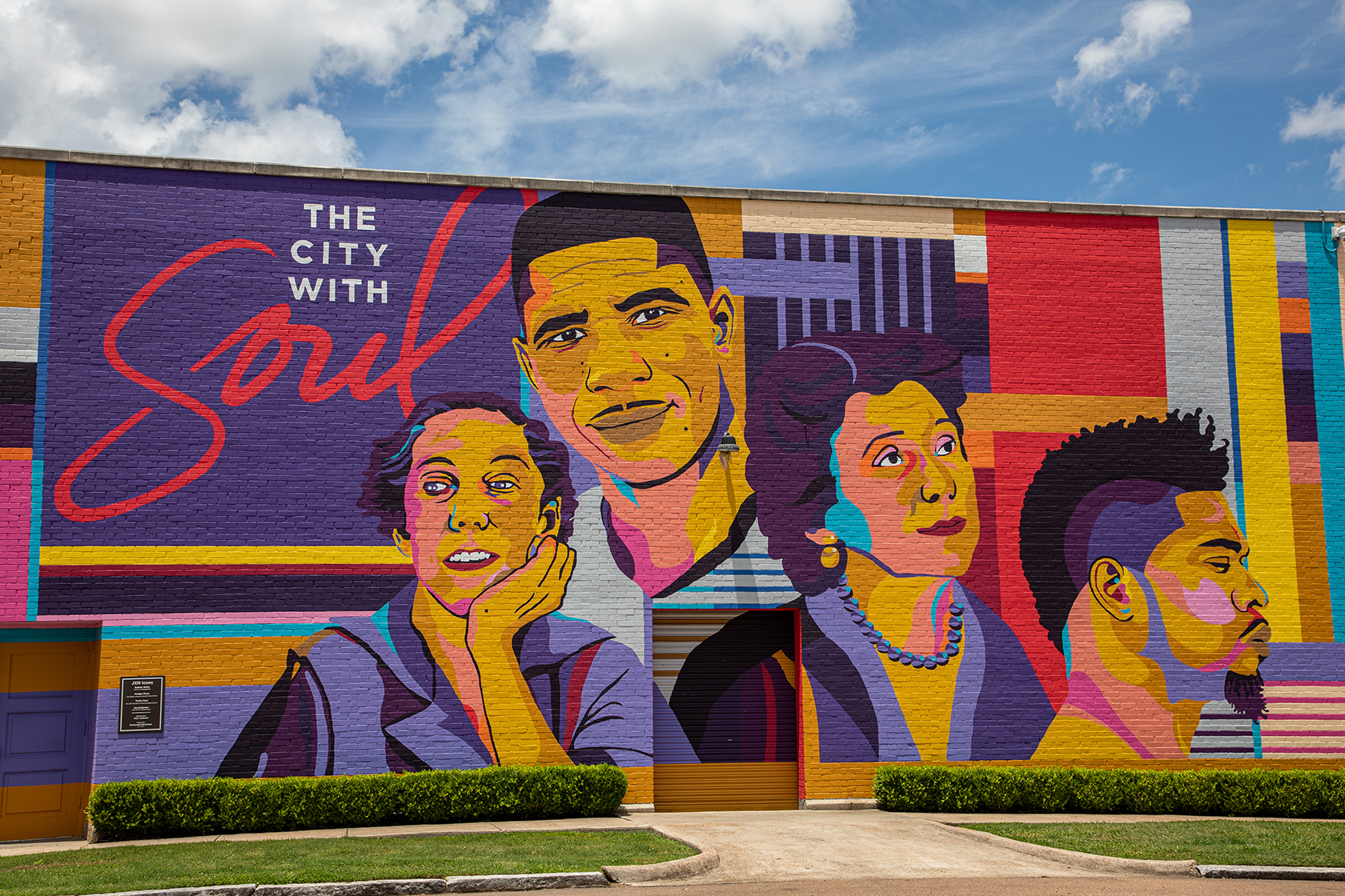 'The City with Soul' mural in Jackson